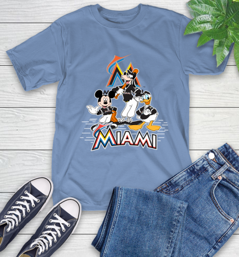MLB Miami Marlins Mickey Mouse Donald Duck Goofy Baseball T Shirt T-Shirt 12