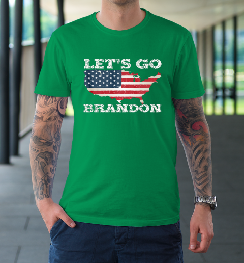 Let's Go Brandon Joe Biden Chant Impeach Biden USA Flag FJB T-Shirt 5