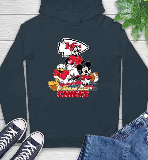 NFL Kansas City Chiefs Mickey Mouse Donald Duck Goofy Football Shirt Hoodie 7