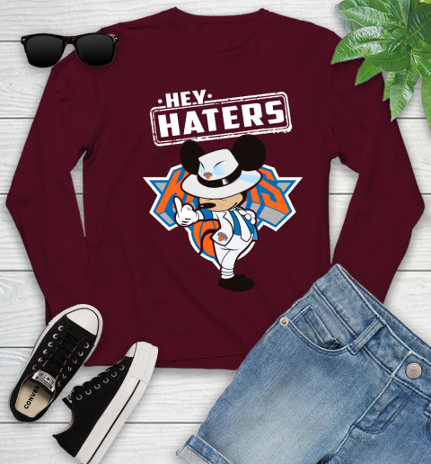 NBA Hey Haters Mickey Basketball Sports New York Knicks Youth Long Sleeve 6