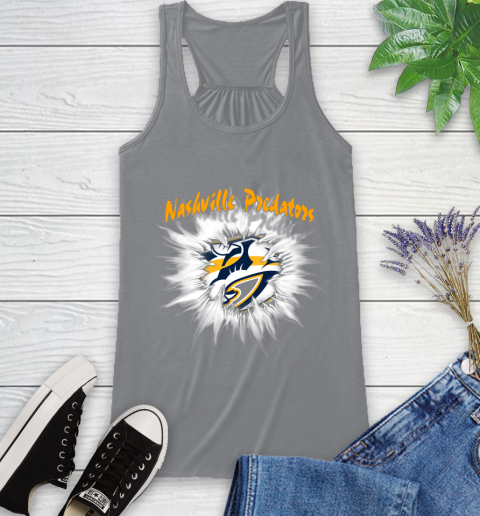 Nashville Predators NHL Hockey Adoring Fan Rip Sports Racerback Tank 4