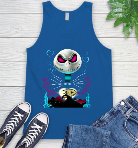 NHL Anaheim Ducks Jack Skellington Sally The Nightmare Before Christmas Hockey Tank Top 4