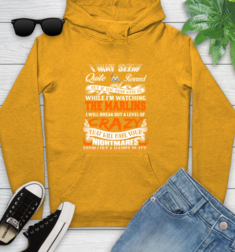 Miami Marlins MLB Baseball Don't Mess With Me While I'm Watching My Team Youth Hoodie 2