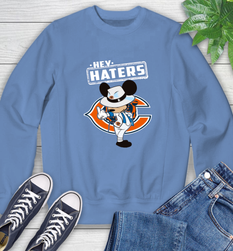 NFL Hey Haters Mickey Football Sports Chicago Bears Sweatshirt 11
