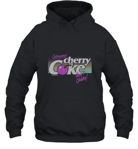 Coca Cola Retro Rainbow Very Cherry Coke Graphic Sweatshirt Hooded