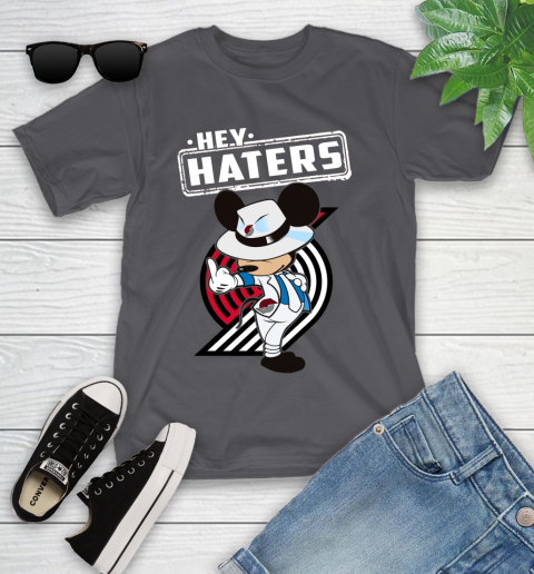 NBA Hey Haters Mickey Basketball Sports Portland Trail Blazers Youth T-Shirt 6