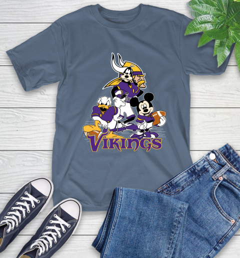 NFL Minnesota Vikings Mickey Mouse Donald Duck Goofy Football Shirt T-Shirt 8