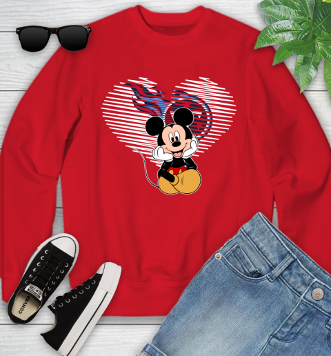 NFL Tennessee Titans The Heart Mickey Mouse Disney Football T Shirt_000 Youth Sweatshirt 8