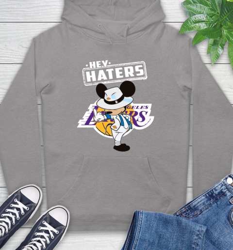 NBA Hey Haters Mickey Basketball Sports Los Angeles Lakers Hoodie 6