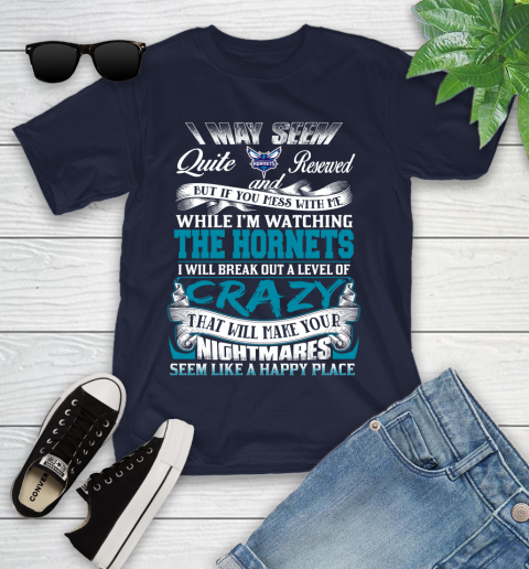 Charlotte Hornets NBA Basketball Don't Mess With Me While I'm Watching My Team Youth T-Shirt 2