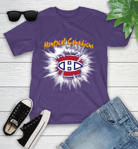 Montreal Canadiens NHL Hockey Adoring Fan Rip Sports Youth T-Shirt 3