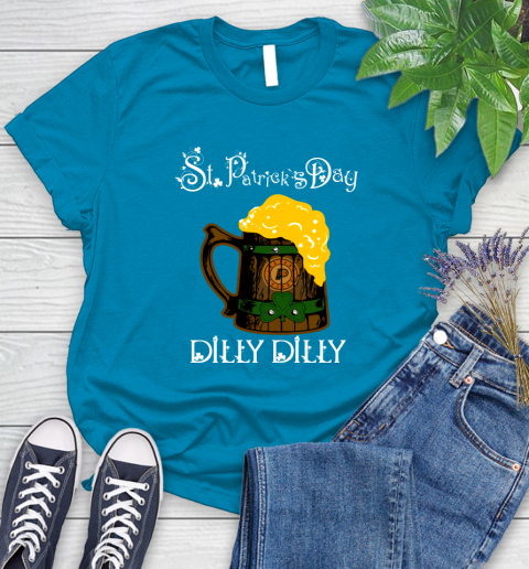 NBA Indiana Pacers St Patrick's Day Dilly Dilly Beer Basketball Sports Women's T-Shirt 10