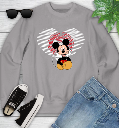 NBA Atlanta Hawks The Heart Mickey Mouse Disney Basketball Youth Sweatshirt 3