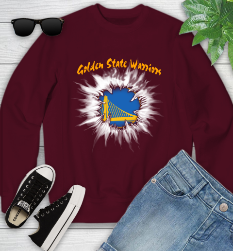 Golden State Warriors NBA Basketball Rip Sports Youth Sweatshirt 4