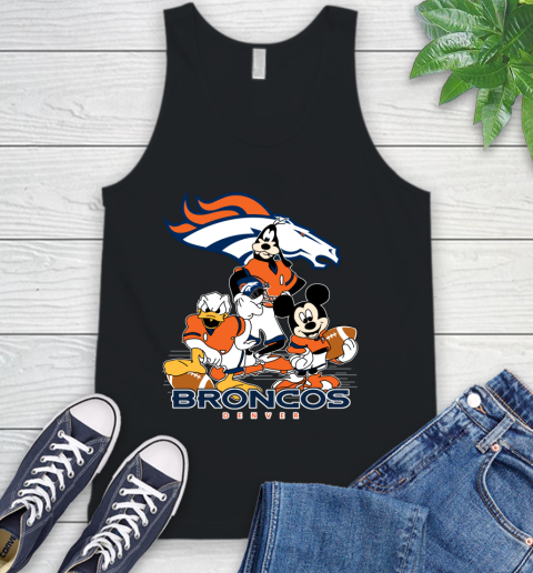 NFL Denver Broncos Mickey Mouse Donald Duck Goofy Football Shirt Tank Top