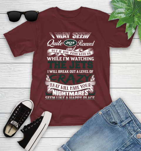 New York Jets NFL Football Don't Mess With Me While I'm Watching My Team Youth T-Shirt 14