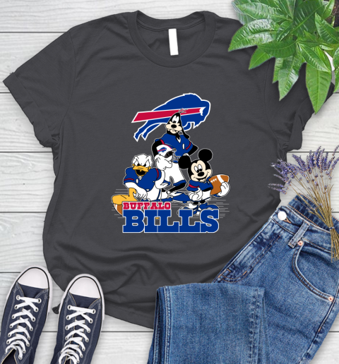 NFL Buffalo Bills Mickey Mouse Donald Duck Goofy Football Shirt Women's T-Shirt 8