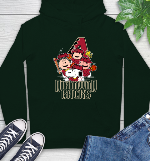 MLB Arizona Diamondbacks Snoopy Charlie Brown Woodstock The Peanuts Movie Baseball T Shirt_000 Hoodie 12
