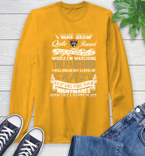 Florida Panthers NHL Hockey Don't Mess With Me While I'm Watching My Team Long Sleeve T-Shirt 2