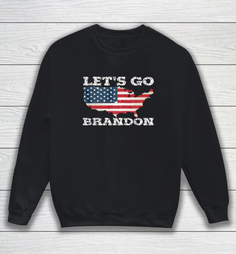 Let's Go Brandon Joe Biden Chant Impeach Biden USA Flag FJB Sweatshirt
