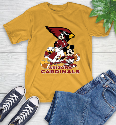 NFL Arizona Cardinals Mickey Mouse Donald Duck Goofy Football Shirt T-Shirt 2