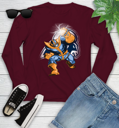 Los Angeles Rams NFL Football Thanos Avengers Infinity War Marvel Youth Long Sleeve 6