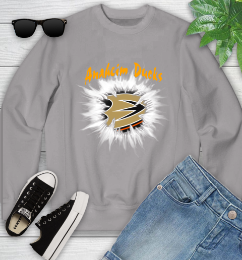 Anaheim Ducks NHL Hockey Adoring Fan Rip Sports Youth Sweatshirt 3