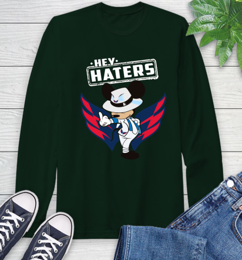 NHL Hey Haters Mickey Hockey Sports Washington Capitals Long Sleeve T-Shirt 7