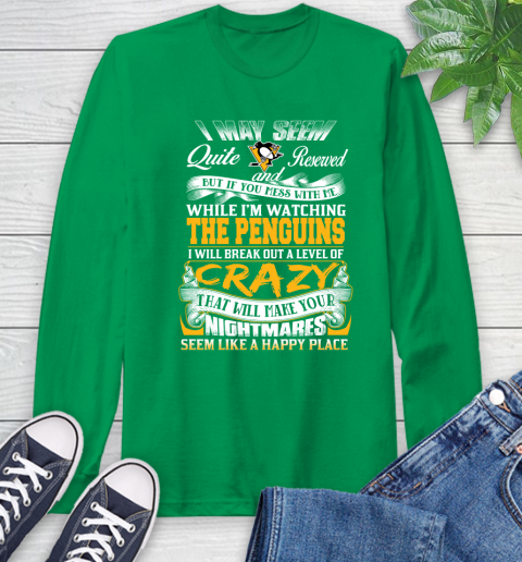 Pittsburgh Penguins NHL Hockey Don't Mess With Me While I'm Watching My Team Long Sleeve T-Shirt 8