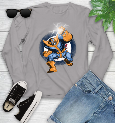 Winnipeg Jets NHL Hockey Thanos Avengers Infinity War Marvel Youth Long Sleeve 5