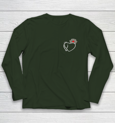 Heart Stethoscope Cute Love Nursing Gifts Valentine Day 2022 Long Sleeve T-Shirt 3