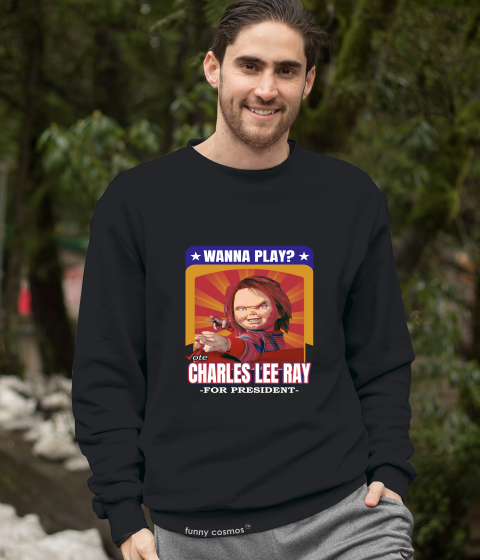 Chucky T Shirt, Wanna Play Vote Charles Lee Ray T Shirt, President Election Tshirt, Horror Character Shirt, Halloween Gifts