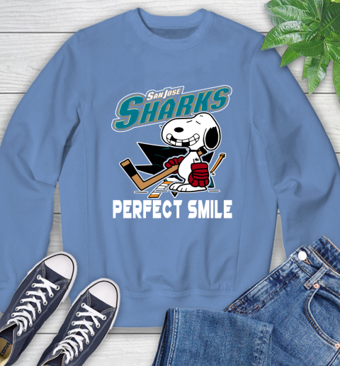 NHL San Jose Sharks Snoopy Perfect Smile The Peanuts Movie Hockey T Shirt Sweatshirt 11