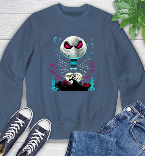 NHL Nashville Predators Jack Skellington Sally The Nightmare Before Christmas Hockey Sweatshirt 8