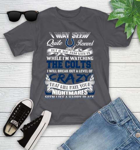 Indianapolis Colts NFL Football Don't Mess With Me While I'm Watching My Team Youth T-Shirt 6