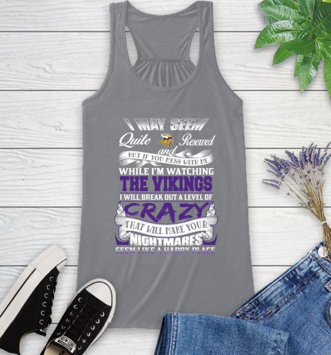 Minnesota Vikings NFL Football Don't Mess With Me While I'm Watching My Team Racerback Tank 5 Minnesota Vikings NFL Football Don't Mess With Me While I'm Watching My Team Racerback Tank - Image 5