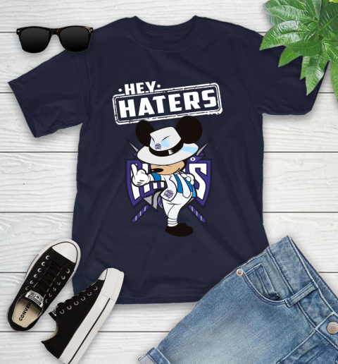 NBA Hey Haters Mickey Basketball Sports Sacramento Kings Youth T-Shirt 2