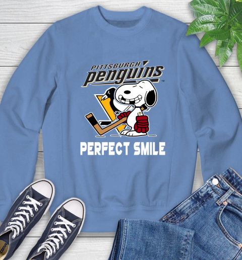 NHL Pittsburgh Penguins Snoopy Perfect Smile The Peanuts Movie Hockey T Shirt Sweatshirt 11