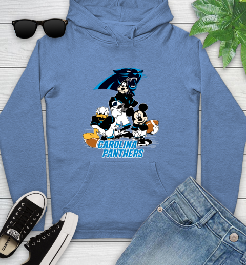 NFL Carolina Panthers Mickey Mouse Donald Duck Goofy Football Shirt Youth Hoodie 13