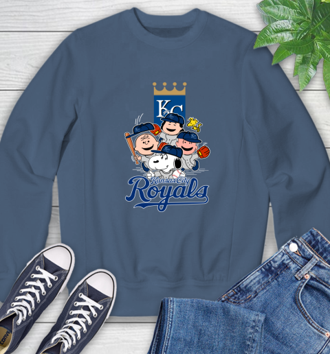 MLB Kansas City Royals Snoopy Charlie Brown Woodstock The Peanuts Movie Baseball T Shirt_000 Sweatshirt 8
