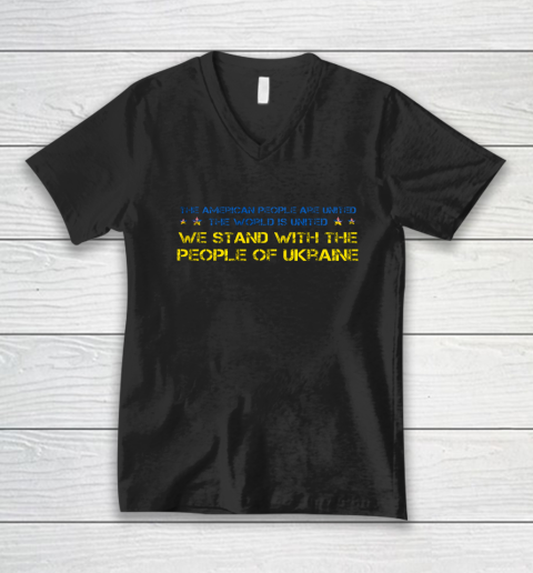We Stand With Quote The People Of Ukraine Joe Biden V-Neck T-Shirt