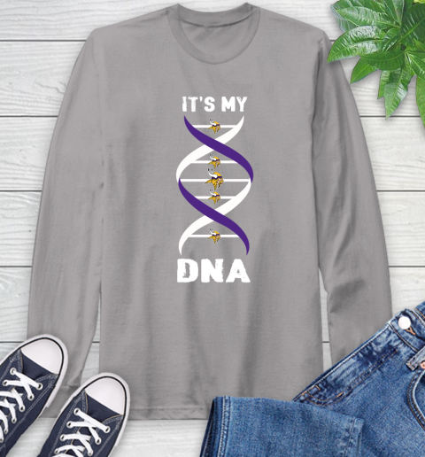 Minnesota Vikings NFL Football It's My DNA Sports Long Sleeve T-Shirt - Image 7