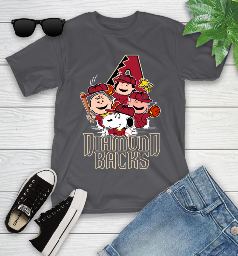 MLB Arizona Diamondbacks Snoopy Charlie Brown Woodstock The Peanuts Movie Baseball T Shirt_000 Youth T-Shirt 6