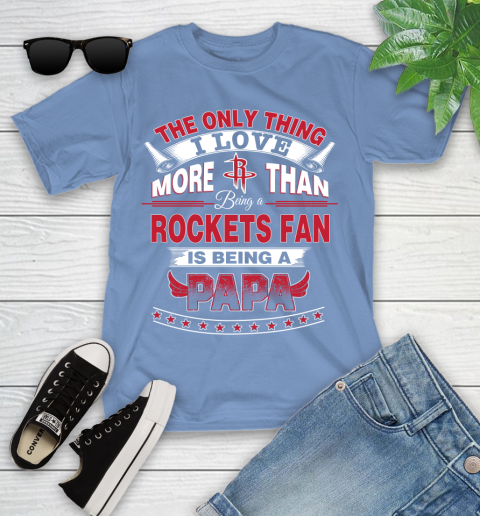 NBA The Only Thing I Love More Than Being A Houston Rockets Fan Is Being A Papa Basketball Youth T-Shirt 15
