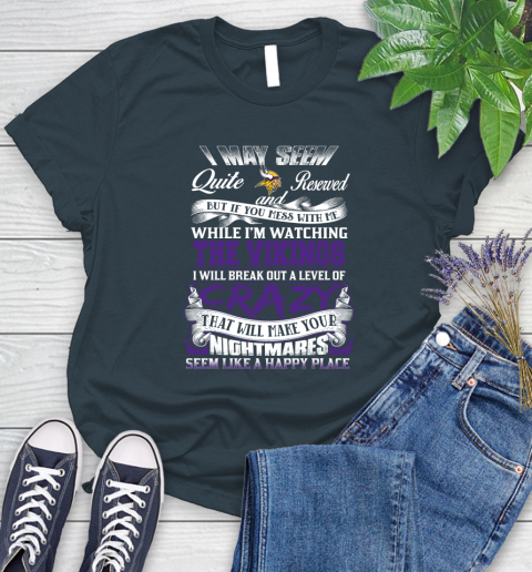 Minnesota Vikings NFL Football Don't Mess With Me While I'm Watching My Team Women's T-Shirt 12 Minnesota Vikings NFL Football Don't Mess With Me While I'm Watching My Team Women's T-Shirt - Image 12