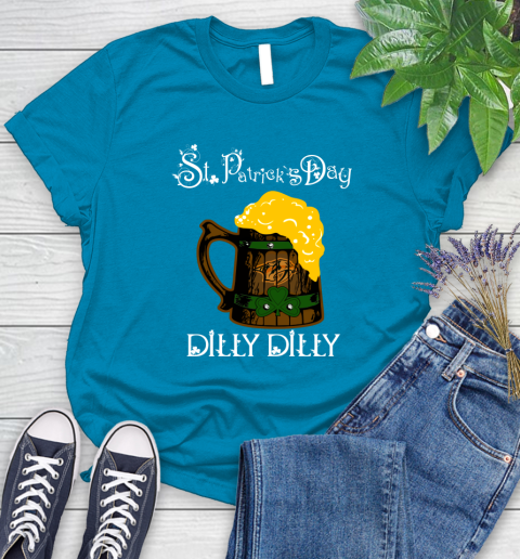 NHL Nashville Predators St Patrick's Day Dilly Dilly Beer Hockey Sports Women's T-Shirt 10