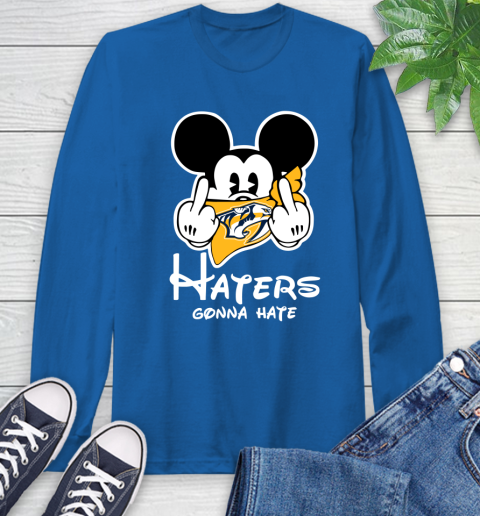 NHL New Jersey Devils Haters Gonna Hate Mickey Mouse Disney Hockey T Shirt Long Sleeve T-Shirt 10