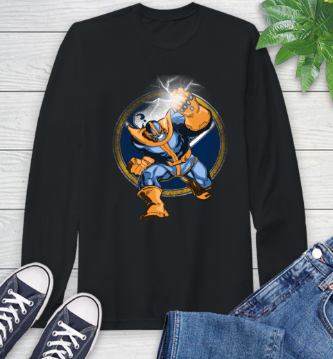 Buffalo Sabres NHL Hockey Thanos Avengers Infinity War Marvel Long Sleeve T-Shirt