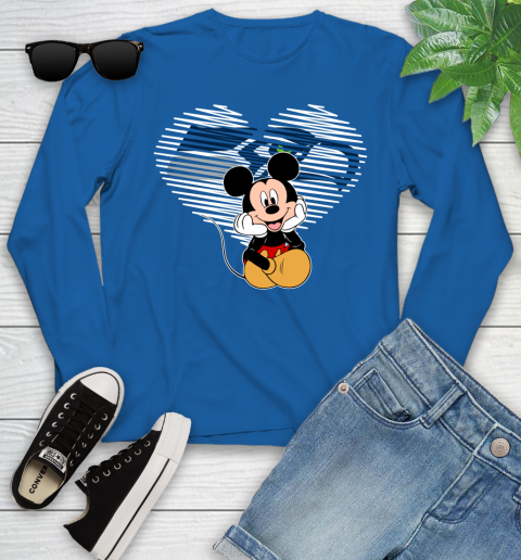NFL Seattle Seahawks The Heart Mickey Mouse Disney Football T Shirt_000 Youth Long Sleeve 10