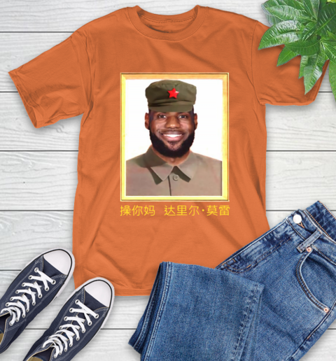 orange lebron shirt